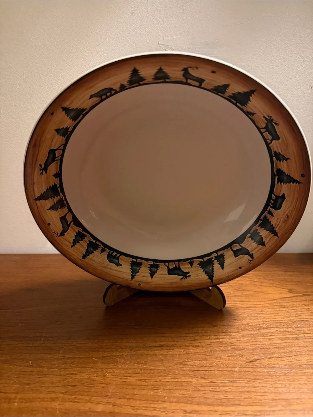 Vintage David Carter Brown Vegetable Bowl - White and Brown